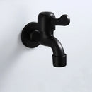 GobekUsa Antique Black Brass Wall Mount Bibcock Tap for Outdoor Garden and Washing Machine