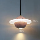 GobekUsa Cement Planet Pendant Light for Bar and Bedside, Creative Personality Single Head Lamp