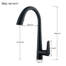 GobekUsa Black Kitchen Faucet Single Handle Pull Out Hot Cold Water Mixer Tap
