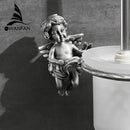 GobekUsa Classic Angel Brass Toilet Brush and Holder Set for Bathroom