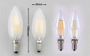 GobekUsa Frosted E14 LED Candle Crystal Lamp Warm White Retro Filament Bulb