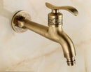 GobekUsa Dragon Carved Antique Brass Garden Bibcocks Single Cold Tap for Outdoor ★
