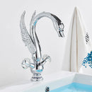 GobekUsa Golden Swan Basin Faucet: Solid Brass, Deck Mount, Dual Handle Mixer Tap