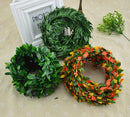 GobekUsa Green Leaf Vine Wreath Garland for Wedding & Christmas Home Decor