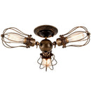 GobekUsa Adjustable Industrial Wall Light Rustic Wire Metal Cage Sconce