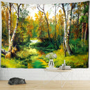 GobekUsa Forest Tapestry - 3D Printed Polyester Wall Hanging for Bohemian Home Decor