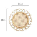 GobekUsa Bamboo Woven Coasters & Storage Basket Set for Kitchen Table Décor