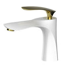 GobekUsa Gold Basin Faucet with Single Handle Hot & Cold Water Mixer Deck Mount