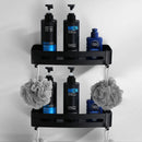 GobekUsa Aluminum Black Bathroom Hardware Set: Towel Holder, Paper Holder, Corner Shelf, Towel Rack, Toilet Brush Holder