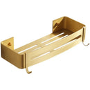 GobekUsa Aluminum Shower Shelf Brushed Gold Wall Mounted Bathroom Corner Shelf