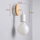 GobekUsa LED Wood Wall Sconce Modern E27 Base Fixture for Aisle Lighting