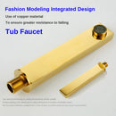 GobekUsa Golden Rainfall Shower Faucet Set with Single Handle Brass Bath Mixers