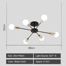 GobekUsa LED Metal Chandeliers for Living Room - Stylish Ceiling Light for Home Decor