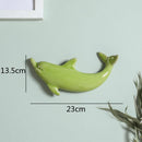 GobekUsa Dolphin Fish Ocean Background Ceramic Wall Decoration for Children's Room