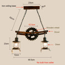 GobekUsa Gear Industrial Chandelier Pendant Lamp for Cafe Bar Restaurant