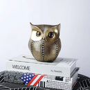 GobekUsa Golden Owl Figurines: Resin Animal Statues for Home Decor & Gifts