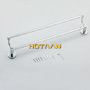 GobekUsa Double Towel Bar 60cm - Chrome Finish Stainless Steel Bathroom Accessory