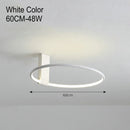 GobekUsa LED Round Ceiling Lamp Scandinavian Design White Black Gold Metal Aluminum