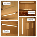 GobekUsa LED Cabinet Light Wireless Dimming Rechargeable Motion Sensor Wardrobe Night Lamp