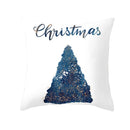 GobekUsa Blue Ink Gold Edge Geometric Cushion Cover - Polyester Throw Pillow Case