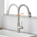 GobekUsa Black Single Handle Pull Out Kitchen Faucet Swivel 360° Water Mixer Tap