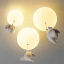 GobekUsa Bear LED Ceiling Light: Modern Cartoon Warmth for Kids Rooms, Bedroom, Living Room Lighting