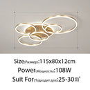 GobekUsa LED Rings Ceiling Chandelier for Decorative Living Room, Dimmable Indoor Lamps