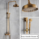 GobekUsa Brass Antique Shower Set with Handshower, Wall Mounted Single Handle Faucet