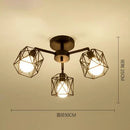 GobekUsa Black Iron Cage Chandelier: Adjustable Spider Design Modern Ceiling Lamp