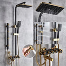 GobekUsa 5-Function Shower Faucet Set with Rain Shower Head, Hand Shower, and Bathtub Spout