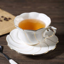 GobekUsa Gold Wave Bone China Tea Cup Set 200ml High-grade Porcelain Drinkware