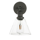 GobekUsa Funnel Flared Glass Clear Glass Shade Single Sconce Wall Lamp