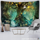 GobekUsa Ancient Trees Tapestry: Psychedelic 3D Print Wall Hanging for Boho Decor