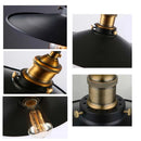 Vintage Black Iron Umbrella Pendant Light