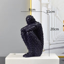 GobekUsa Golden Man Thinker Abstract Sculpture Statue for Home Decor
