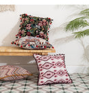 GobekUsa Bohemian Flower Cushion Cover - Ethnic Floral Decorative Pillow Case