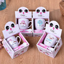 GobekUsa Cartoon Coffee Mug Set with Spoon, Porcelain Breakfast Cup, Couples Lover's Gifts