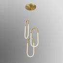 GobekUsa Gold Acrylic Ring Pendant Light for Modern Living Spaces
