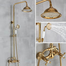 GobekUsa Gold Brass Shower Faucet Set with Tub Spout and Dual Handles