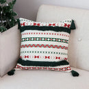 GobekUsa Christmas Decoration Cushion Cover 45x45cm with Handmade Tassels