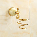 GobekUsa Gold Bathroom Accessories Set: Shelf, Towel Rack, Holder, Brush Holder, Bath Hardware