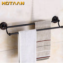 GobekUsa Antique Black Brass Double Towel Bar 30-60cm - YT-12298-H