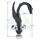 GobekUsa Golden Swan Basin Faucet: Solid Brass, Deck Mount, Dual Handle Mixer Tap
