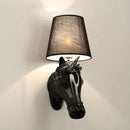 GobekUsa Horse Wall Lamp: Retro Resin Light for Living Room, Bedroom, or Hotel Corridors