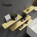 GobekUsa Brushed Gold Bathroom Shelf Wall Mounted Shampoo Holder Rack Aluminum Basket