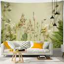 GobekUsa Boho Green Leaf Tapestry Wall Hanging - Natural Plant Landscape Home Decor