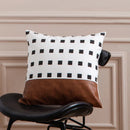 GobekUsa Brown Faux Leather Pillow Cover for Home Decoration