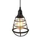 GobekUsa Black Metal Chandelier with E27 Edison Bulb Socket for Kitchen, Restaurant, Cafe