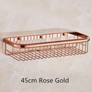 GobekUsa Gold & Black Corner Shelf: Brass Bathroom Shelves for Stylish Storage