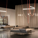 GobekUsa Glass Tube Pendant Light for Living Room Restaurant Villa Stairwell